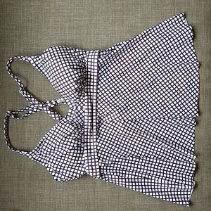 Kona Sol Tankini Swim Bikini Peplum Top Swimwear M